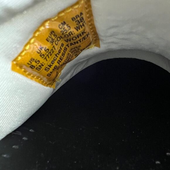 Skechers Work Clogs Candaba Women 8.5 White Leather Slip-Resistant Comfort 77227 - Picture 10 of 10